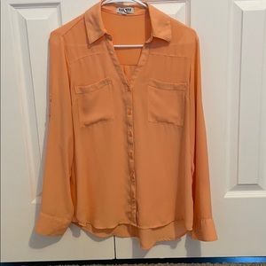 Express portofino shirt (M) Peach